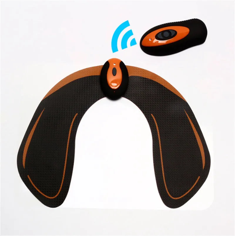 EMS hip muscle training stimulator with gel pads and remote controller for belly and buttock slimming