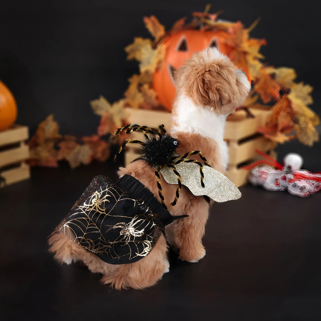 Polyester dog Halloween costume suit in sizes S, M, L, XL for seasonal pet celebrations