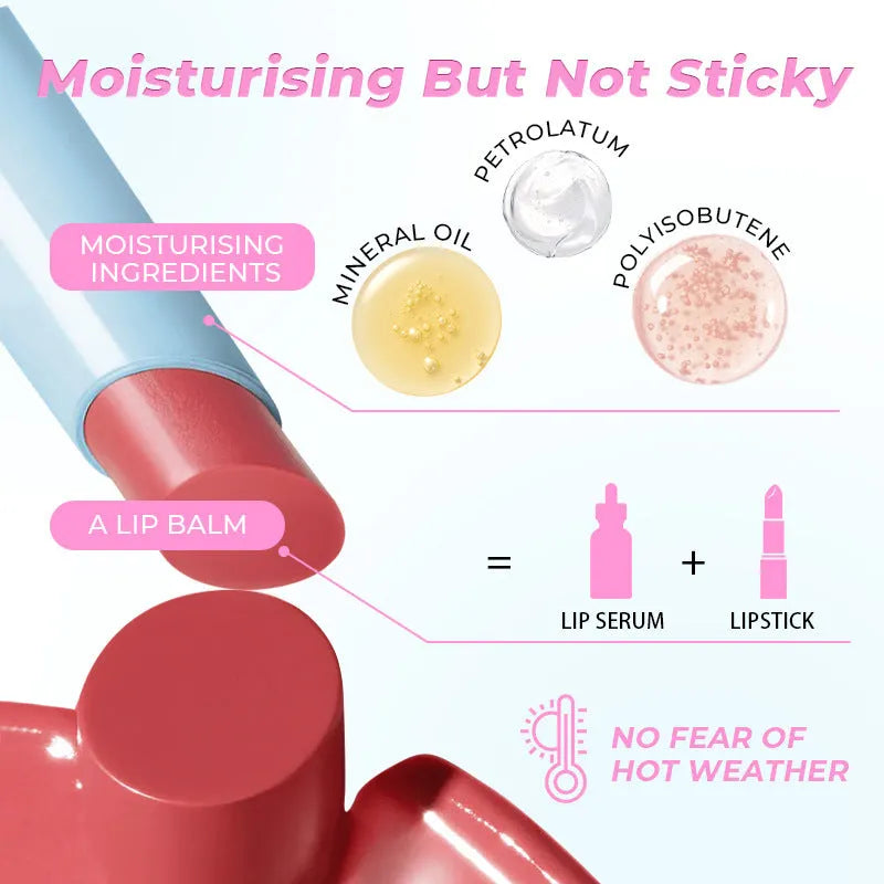 Lipstick waterproof moisturising 1.8g long-lasting colour in six shades Z0033G01 to Z0033G06