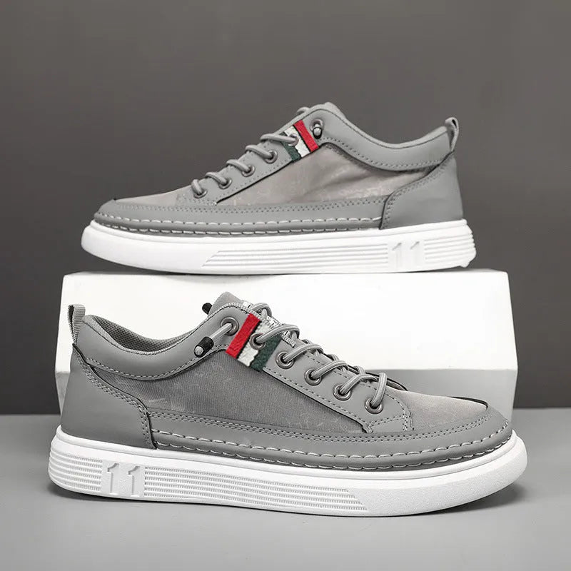 Black men's high-top canvas sneakers with PU upper and PVC sole on a plain background