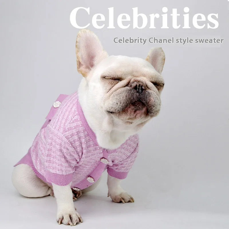 Classic wool Schnauzer pet clothing in autumn winter style available in S M L sizes