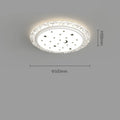 Modern simple iron LED ceiling lamp with warm romantic light, 110CM length, platinum finish, dimmable