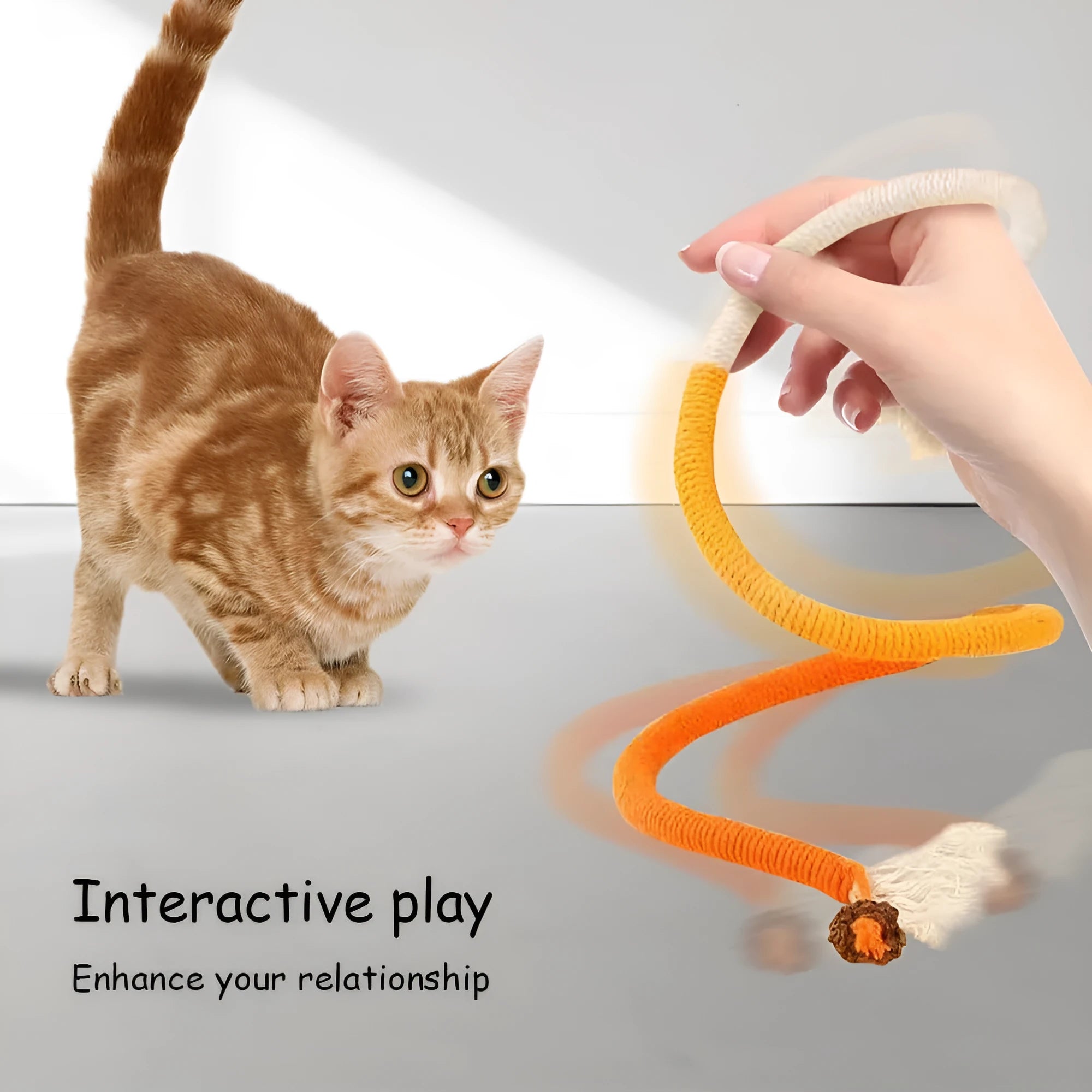 70cm cotton catnip bite rope cat toy in purple, shown on neutral background