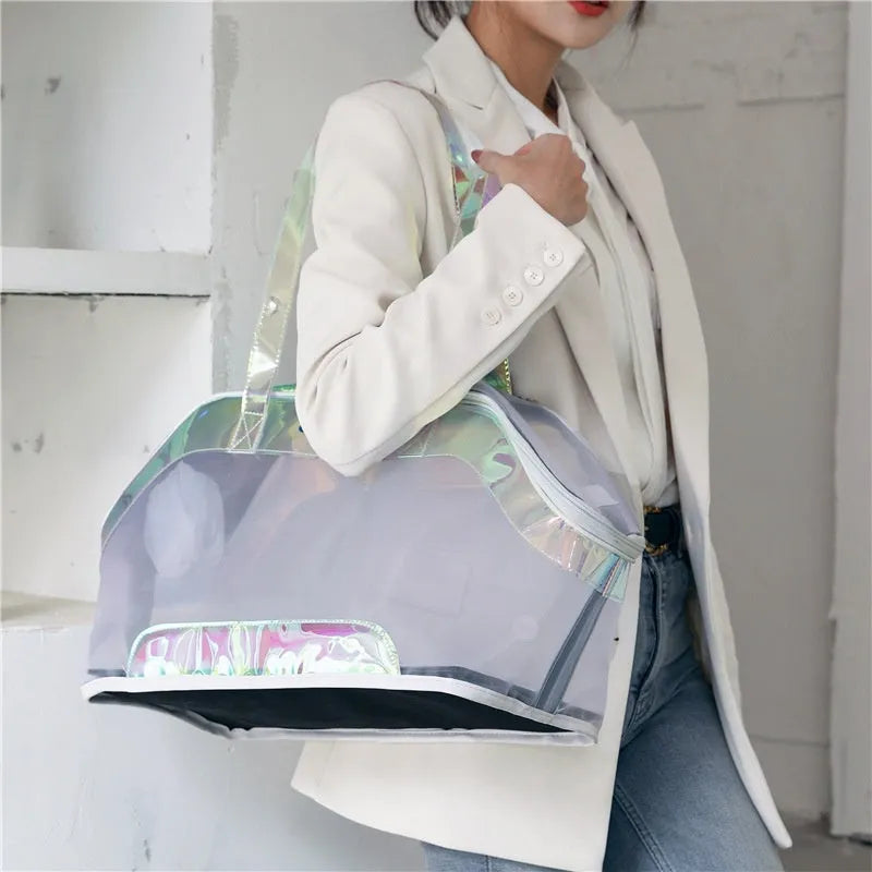 MOORPET leather cat carry bag in solid colour with 25L capacity for outings.