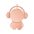 Metal cartoon musician USB flash drive in silver, 42x14x6mm, with USB 2.0 interface