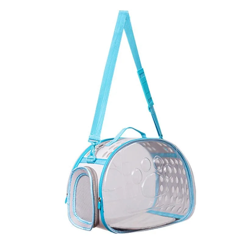 Transparent hard-shell cat backpack carrier with space capsule design in multiple colour options