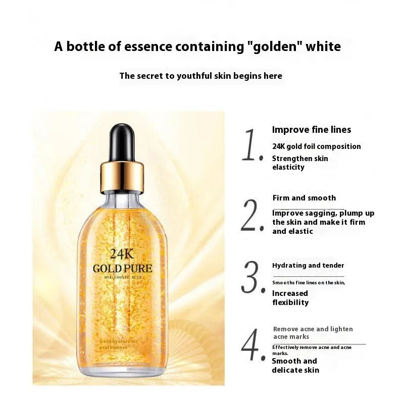 24K nicotinamide hyaluronic acid ginseng facial essence 100g bottle for neutral and mixed skin