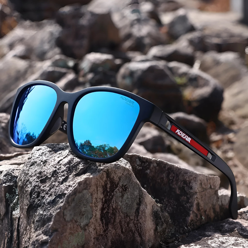 Outdoor sports UV protection sunglasses with metal hinges and TAC lens in retro style, five colour options