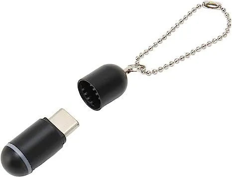 Black infrared emitter capsule for smartphone Lightning Type-C and Micro-USB ports