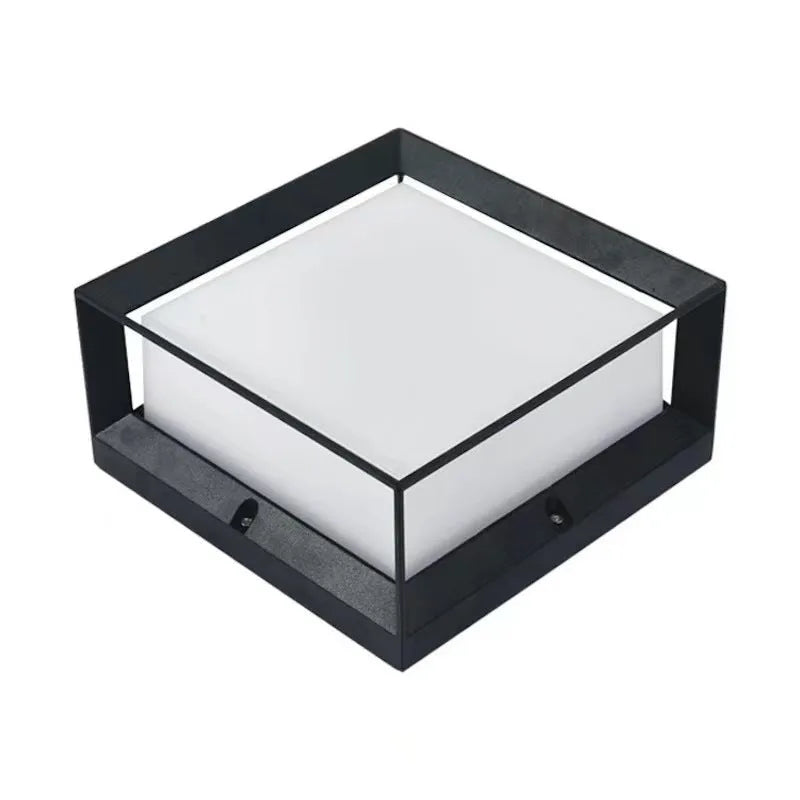 Outdoor LED solar column light in aluminium for door and wall mounting