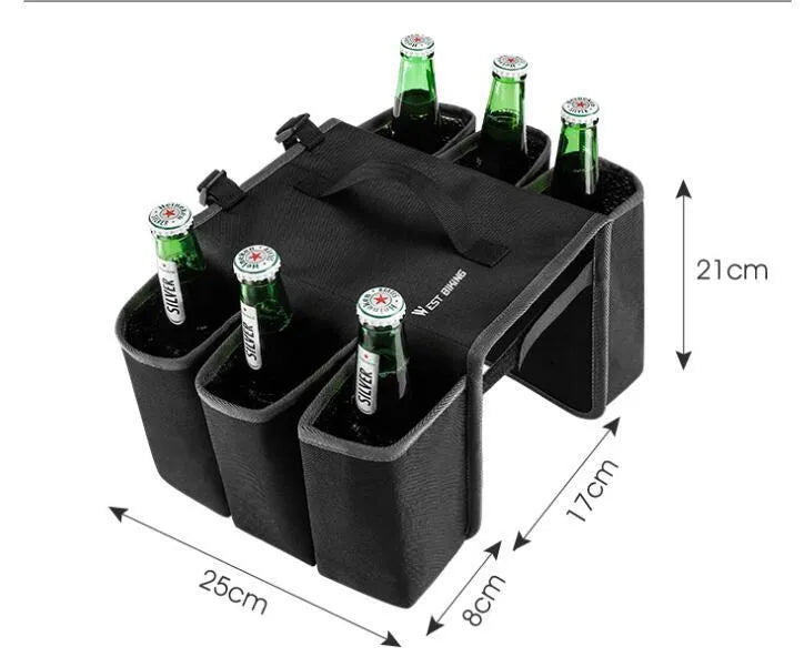 Bicycle double-sided anti-scratch drink pack in black with 2 litre capacity