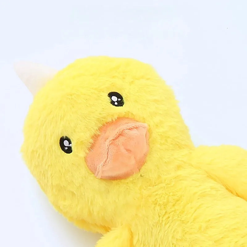 Pink plush dog toy with rattle paper for large dogs Golden Retriever size 20 cm