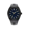 Men's stainless steel business watch with frosted case and luminous markers in black, gold or silver