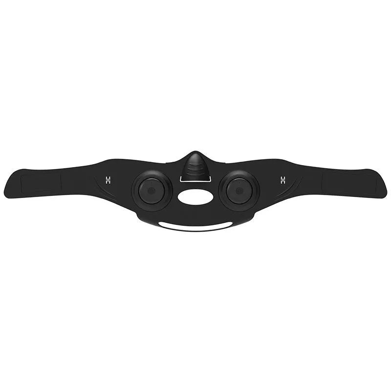 Black photon facial beauty mask device with USB cable for home skincare treatment.