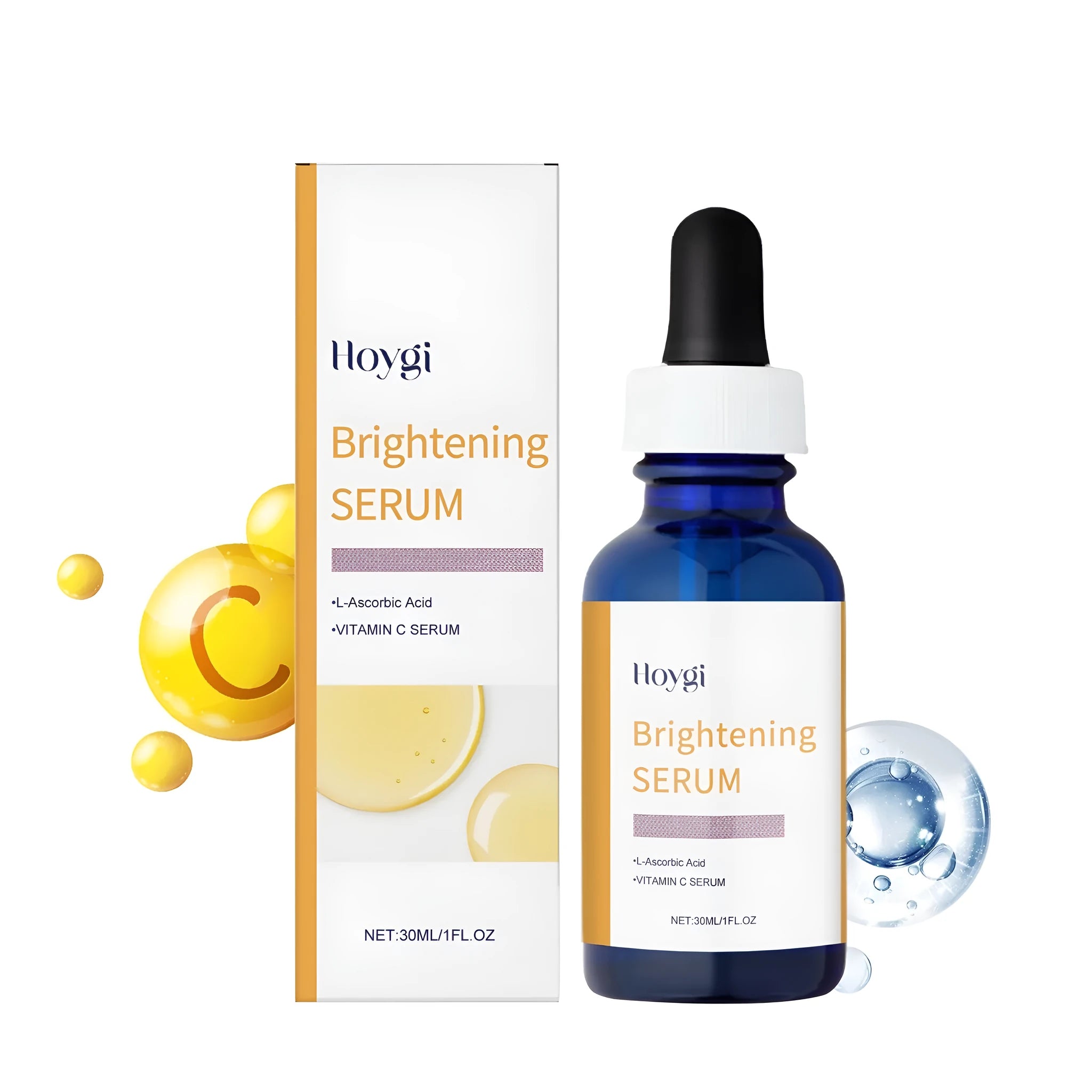30ml Vitamin C Solution serum bottle with skincare essence for antioxidant protection