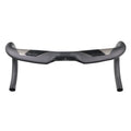 Wei Bike matt carbon fibre road bike drop handlebar, bent shape, black finish, on white background
