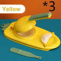 2-in-1 dumpling skin press tool in orange, made of food-grade plastic, with ergonomic handle and hanging hole