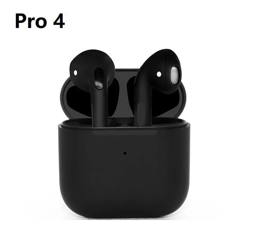 Pro4 Black and Pro4 White wireless in-ear sports Bluetooth headphones on a plain background.