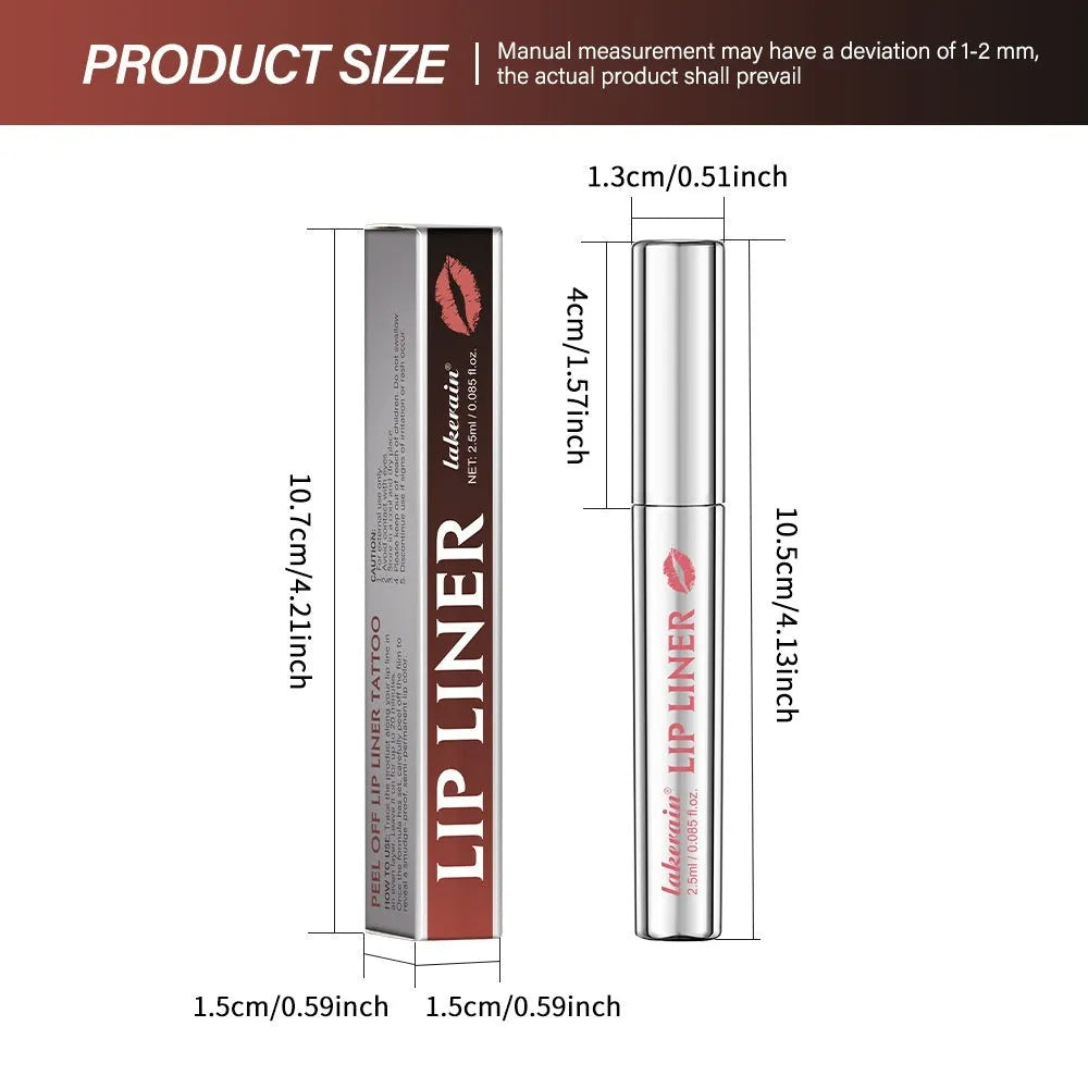 Matte finish pointed toe tear and pull lip liner pencil in Rose Pink colour with cap on
