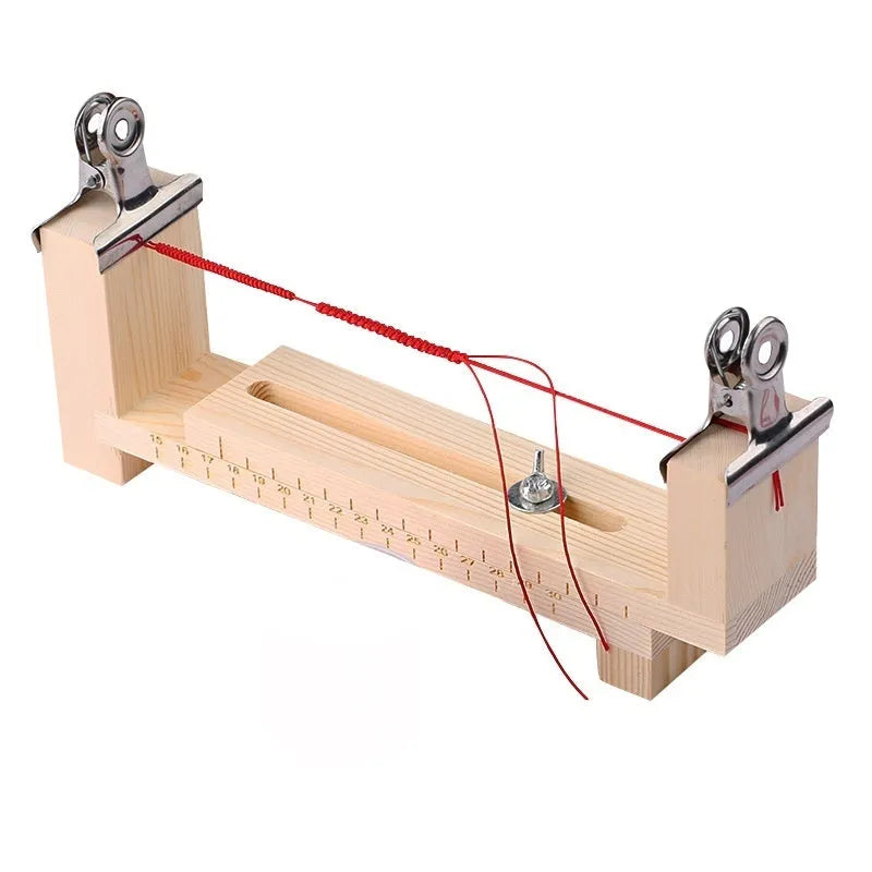 Solid wood weaving machine fixing rack with clip for hand-woven bracelets and necklaces
