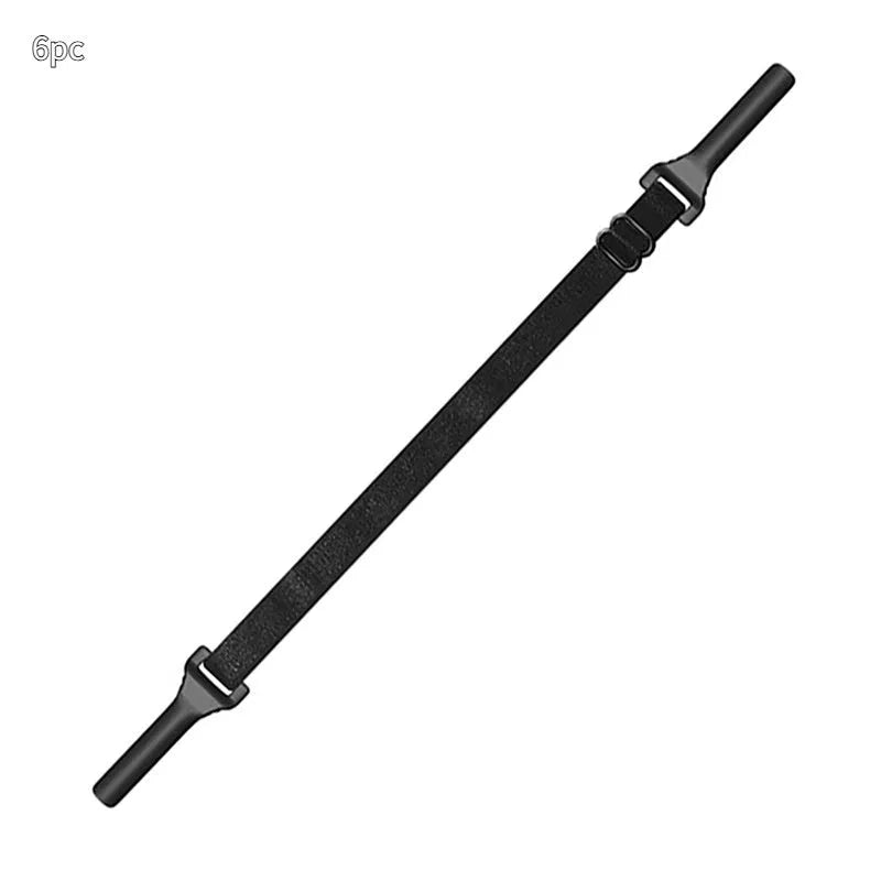 Black adjustable glasses strap with silicone earpiece ends for adult and children's eyewear security