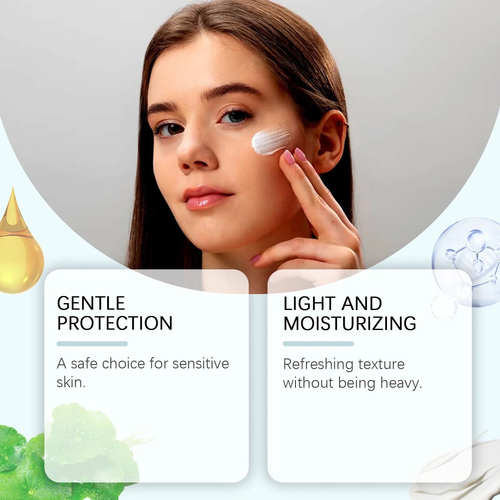 Home Portable Skincare Snow Grass Sunscreen 50g tube with centella extract and titanium dioxide