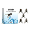 Five small 1.5cm green biomimetic insect soft bait lures for fishing.