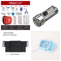 USB keychain light in red colour, ultra-thin ABS construction, mini portable torch with keychain attachment