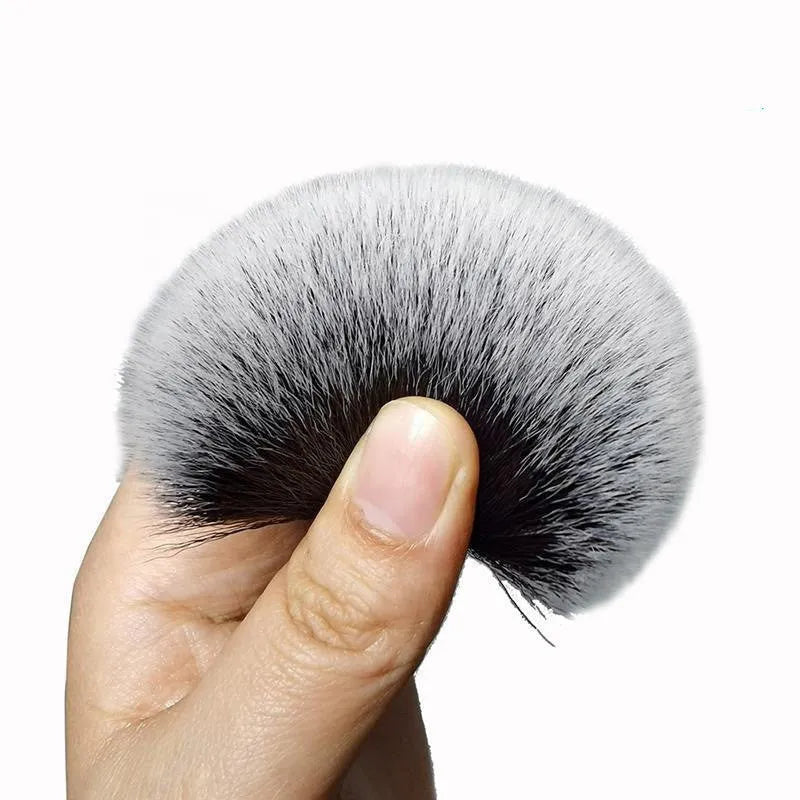 Black car detailing brush with pig hair bristles shown in two size options for interior cleaning