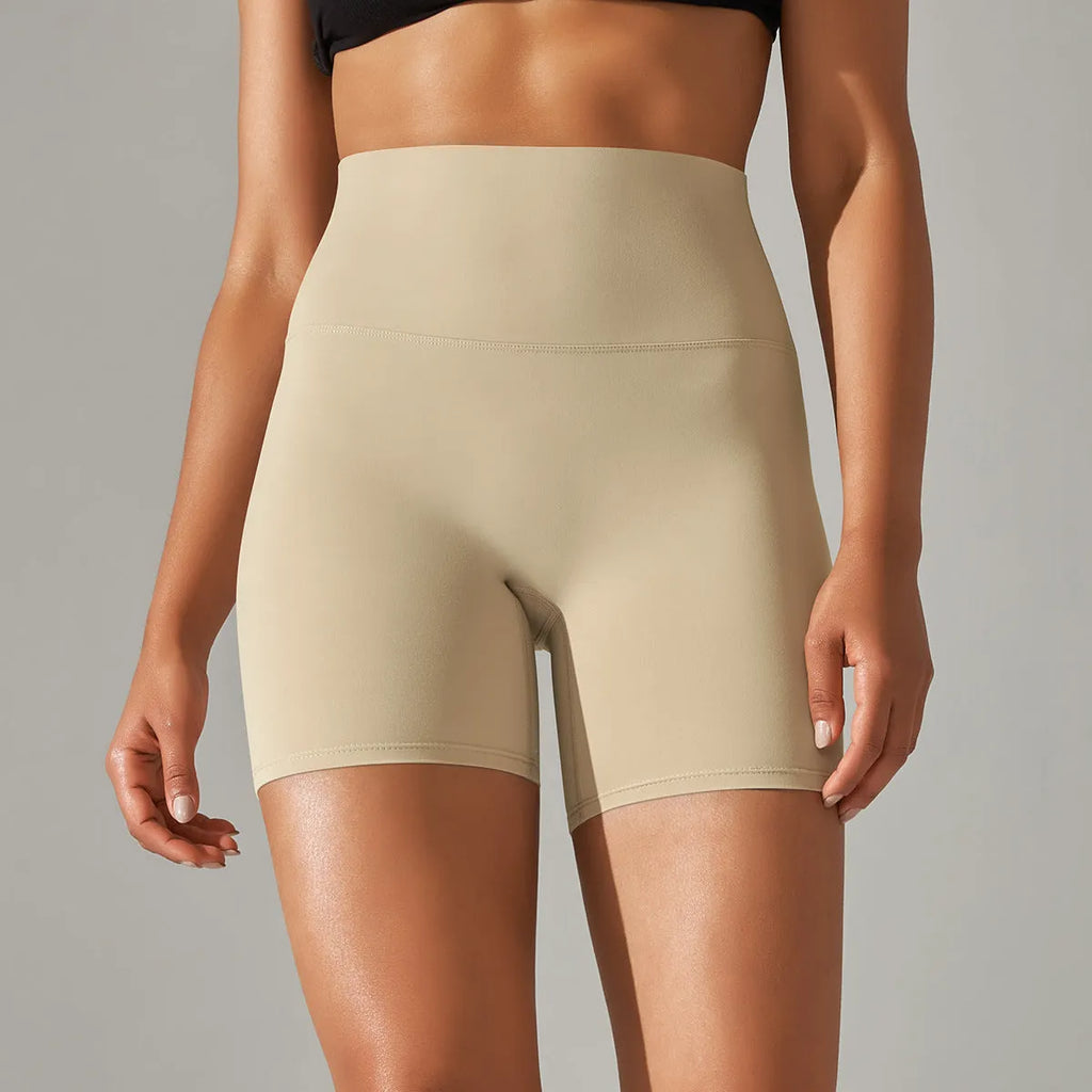 High waist hip lift fitness pants for women, moisture wicking nylon spandex tights in dark green colour