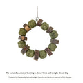 Hamster chew toy with decorative straw ball ring and Applewood gnawing rod for small pets