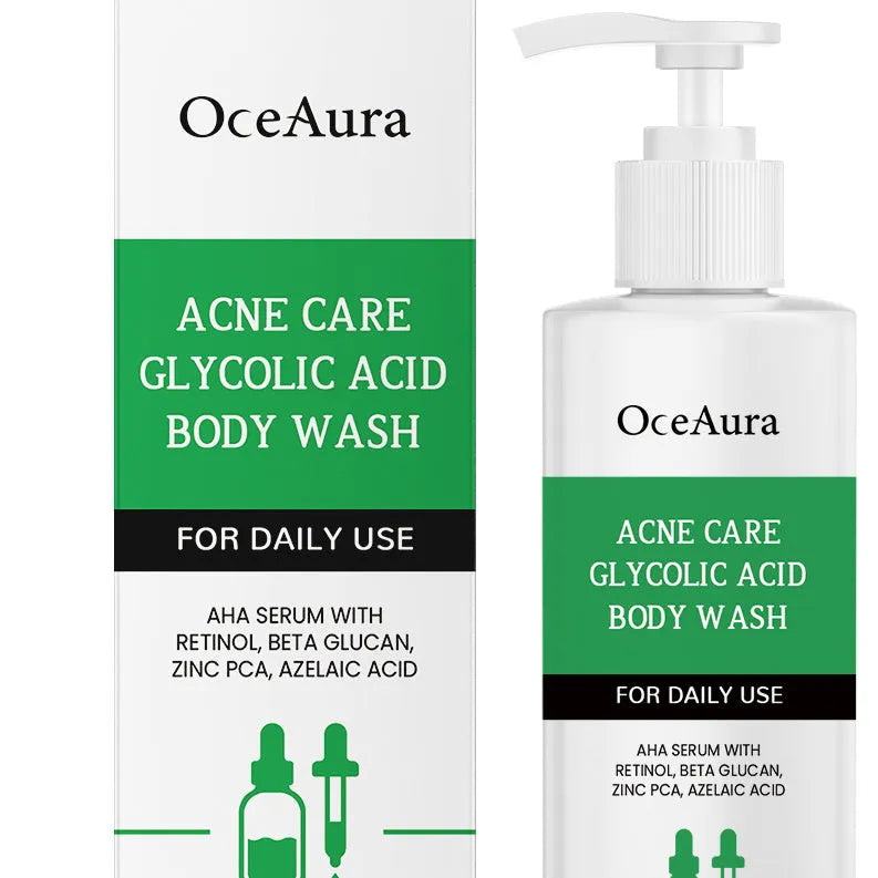 Soothing moisturising shower gel 100ml in a white bottle with blue cap, cleansing oil gently