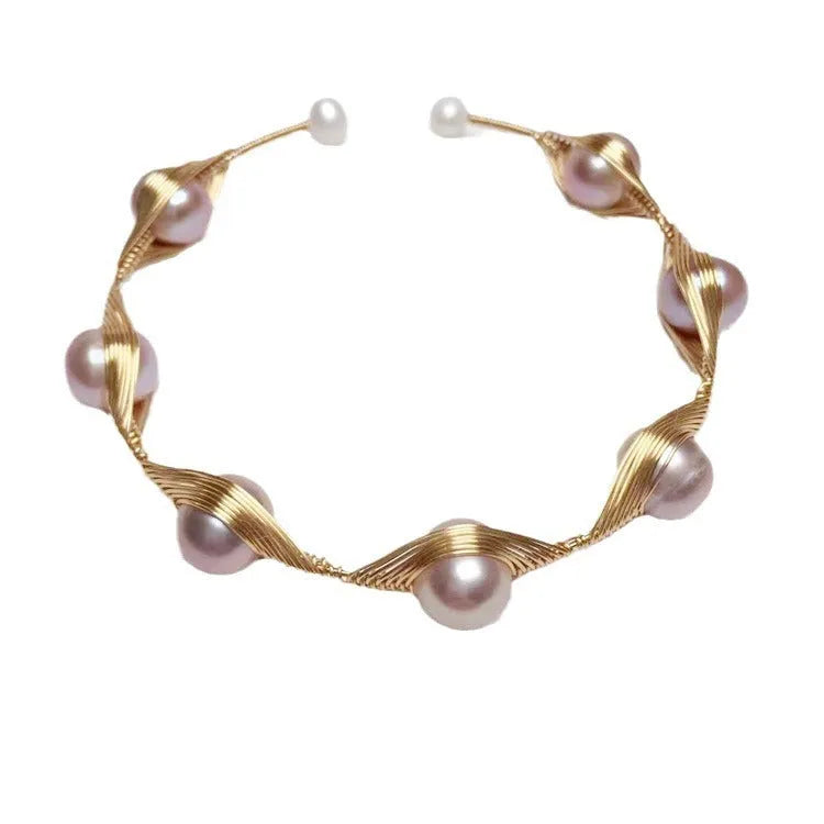 Women's fashion freshwater pearl bracelet unisex travel commemoration gift