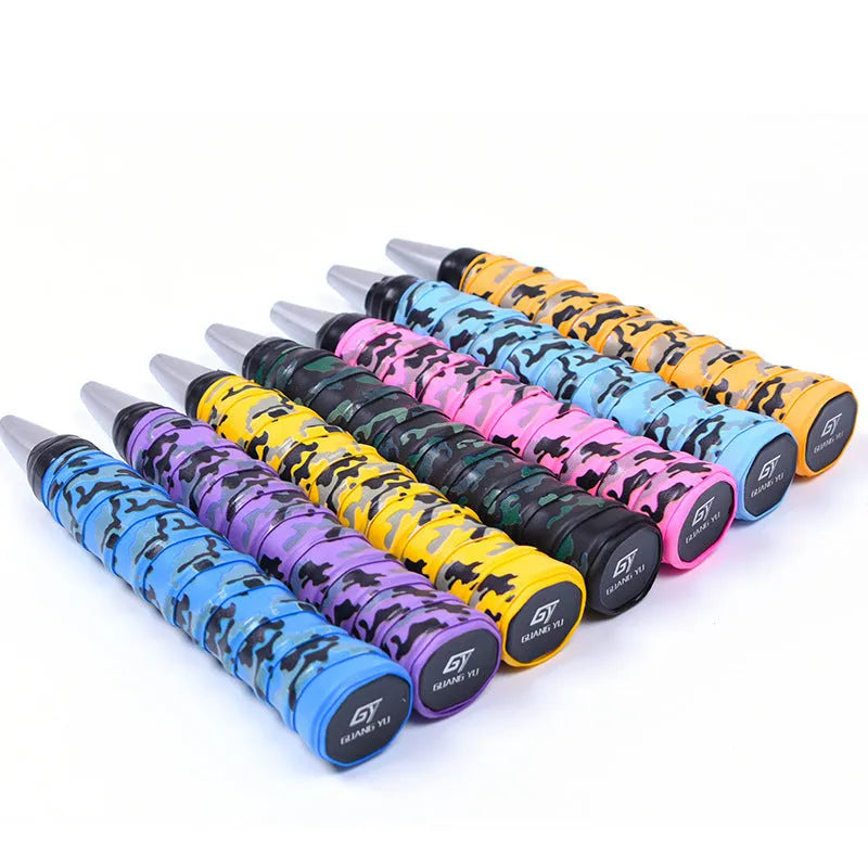 PU camouflage printing winding tape for badminton racket, table tennis bat, and fishing rod grip in assorted colours