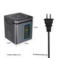 105W GaN magnetic wireless charger in black with interchangeable UK EU US AU power plugs