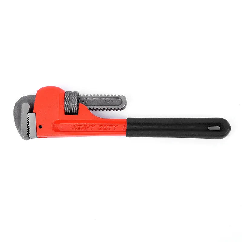 Heavy pipe tongs made from 45# steel, available in 8 to 18 inch sizes, for gripping water pipes