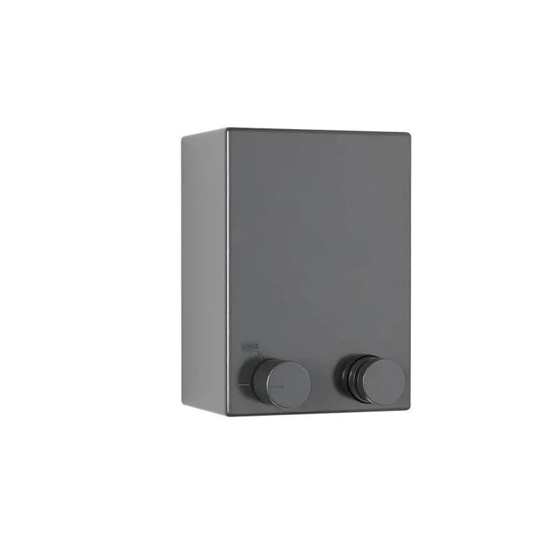 Retractable invisible clothesline with aluminium alloy housing, 5.1m double line in black