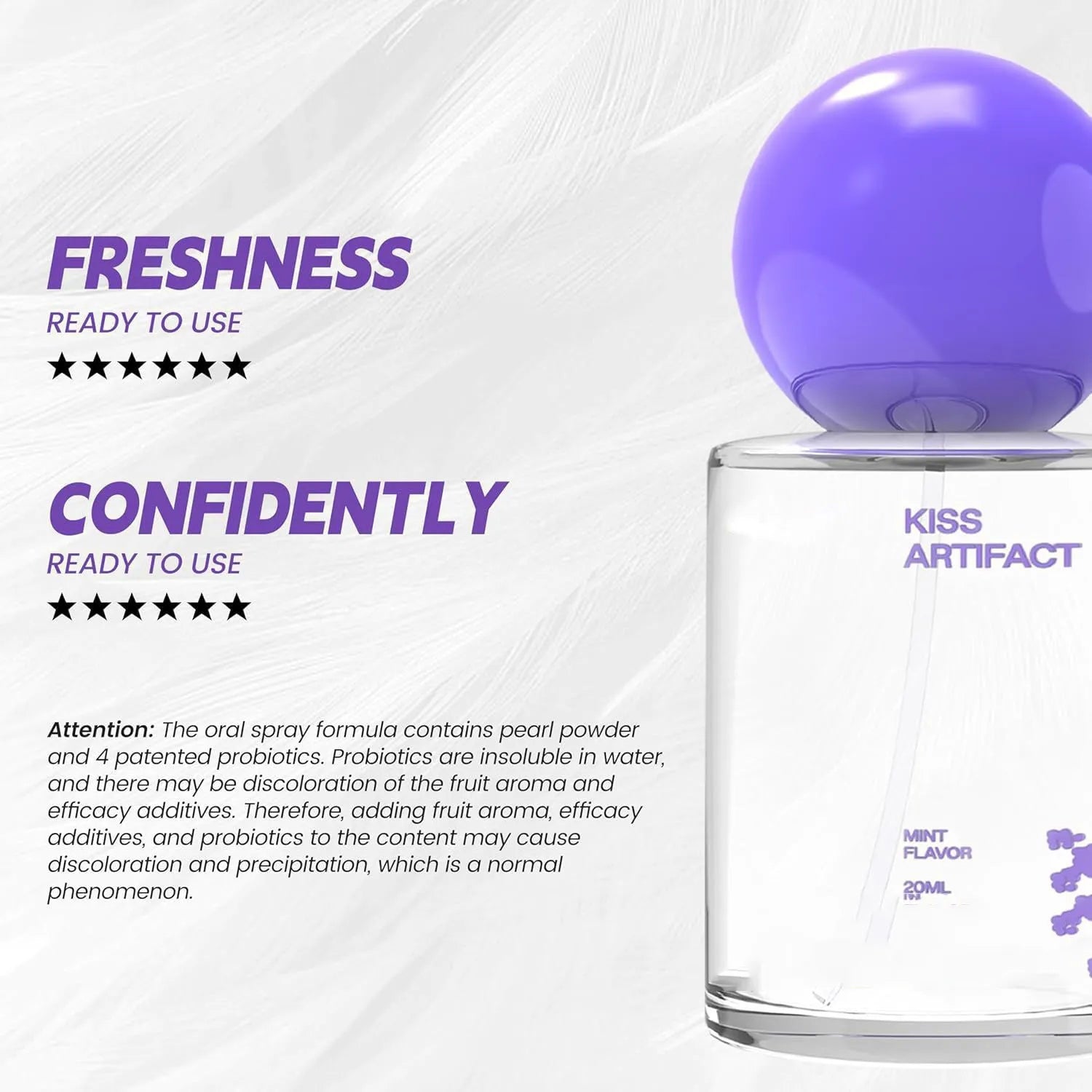 20ml probiotics oral spray bottle with hydrating properties for body care