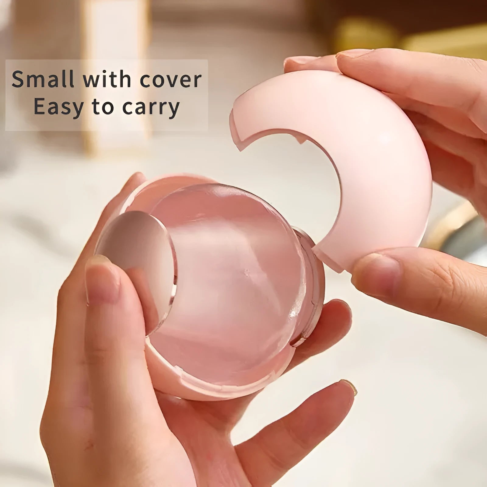 Reusable hair removal ball lint roller for pet hair in white gold ABS plastic 6.8 cm