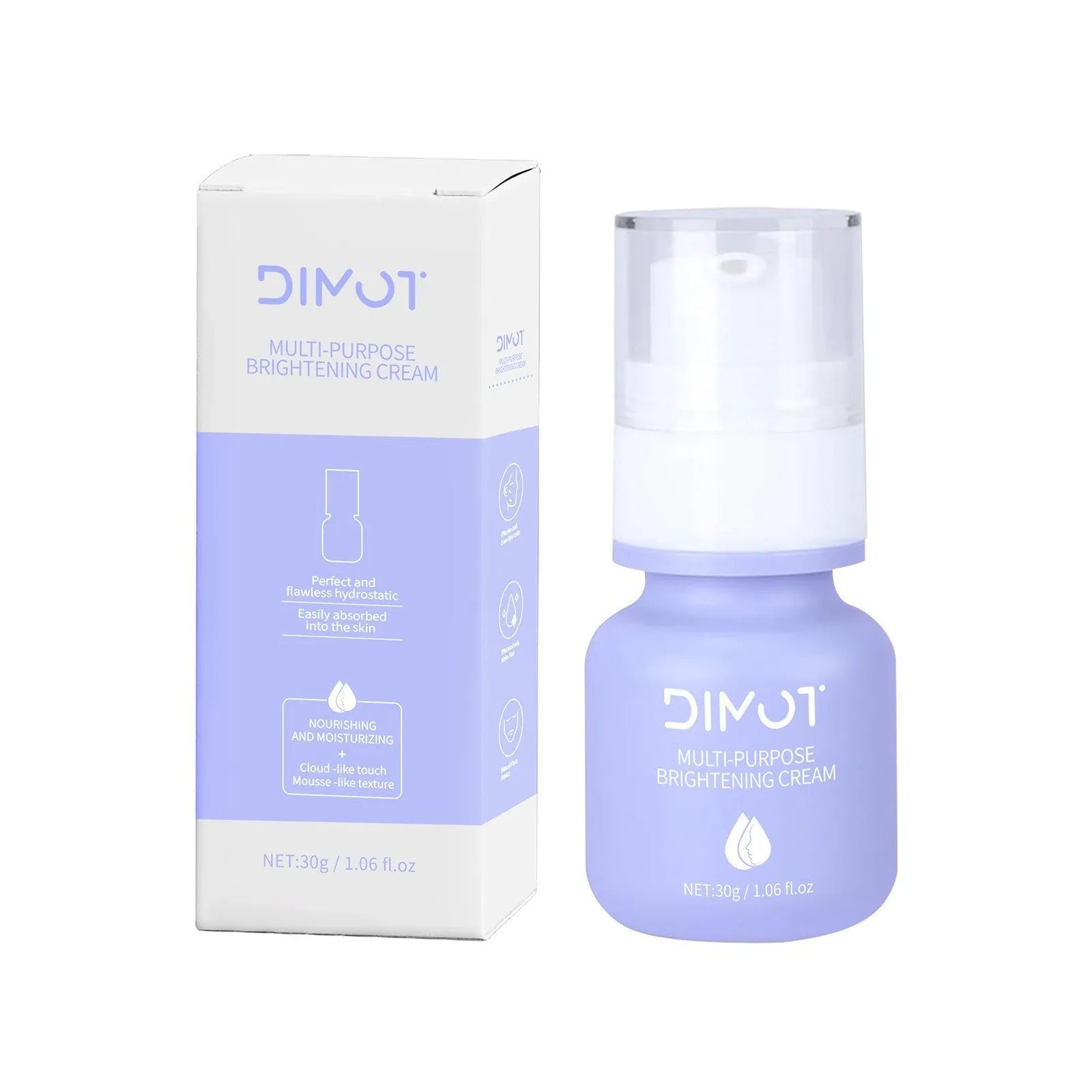 30ml moisturising cream and make-up primer tube with gentle care formula for all skin types