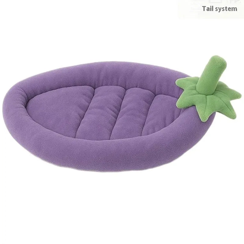 Removable washable cloth dog mat in brown, shown in a large size for bigger dogs.