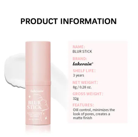 Lakerain Pore Invisible Stick matte brightening primer in stick format with compact packaging
