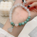 Women's retro Chinese style agate lotus seedpod bracelet natural stone handmade jewellery