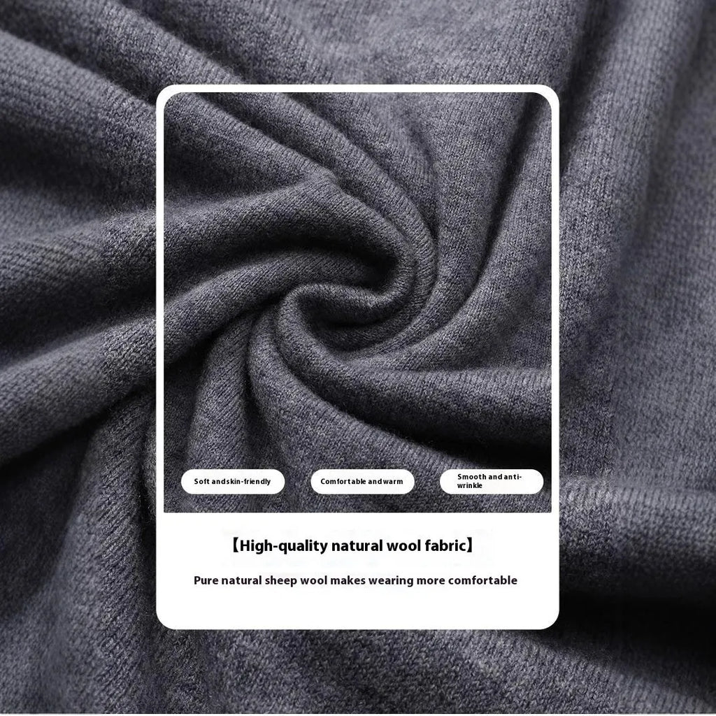 Men's wool pullover sweater in regular fit available in four colours for autumn winter daily wear