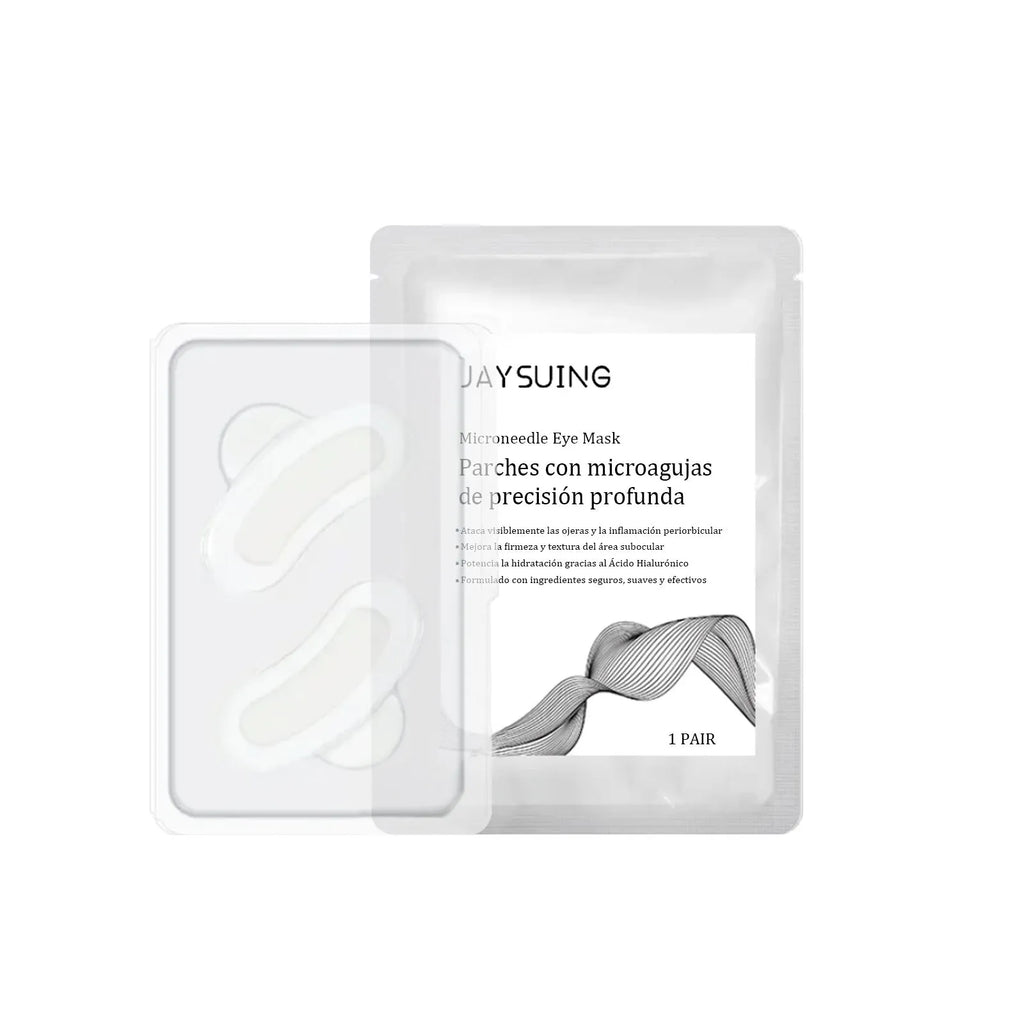 Micro needle eye mask patch single pair with hyaluronic acid and Centella asiatica extract for dark circles