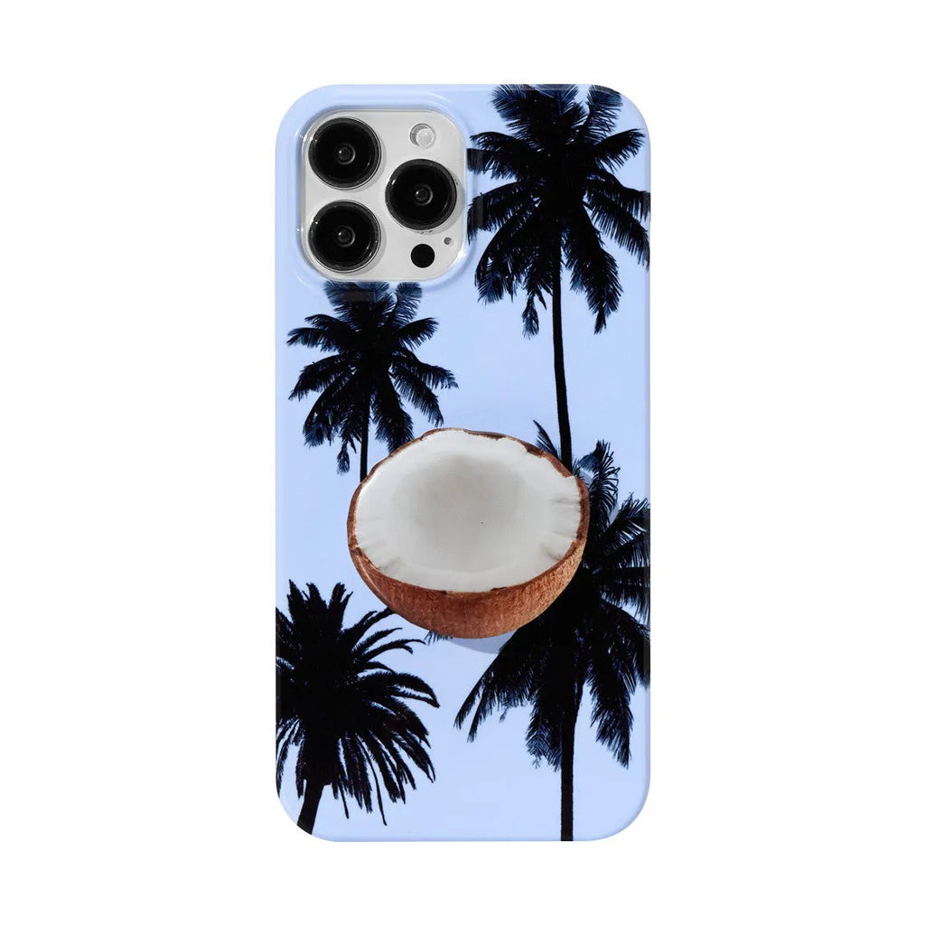 Original Summer Coconut themed TPU phone case for iPhone with optional bracket combination.