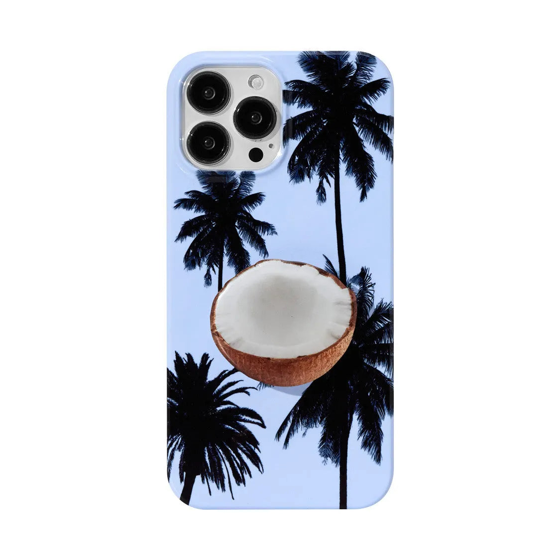 Original Summer Coconut themed TPU phone case for iPhone with optional bracket combination.
