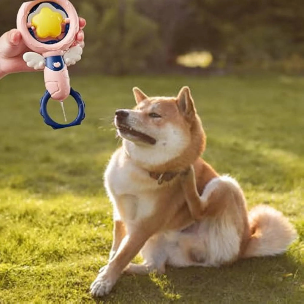 Pink interactive dog toy set with squeaky and dental toys for chewing and oral care