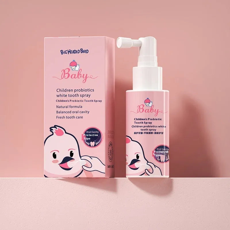 Children's probiotics white teeth cleaning spray bottle, 40ml anticavity oral spray
