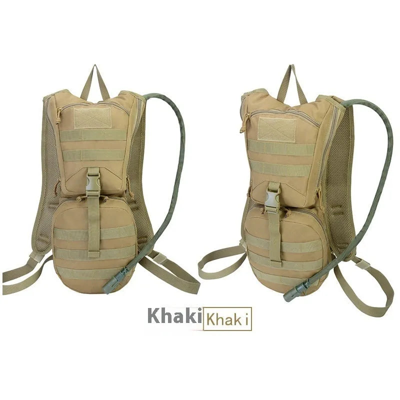 Multifunctional large capacity camouflage outdoor water bag made of Oxford cloth for cycling and hiking